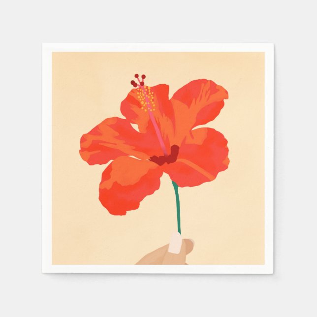 Hibiscus-affär Pappersservett (Framsidan)