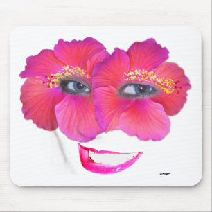 Hibiscus Ansikte med sjömil - Rosa Musmatta