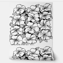 Hibiscus Black and White