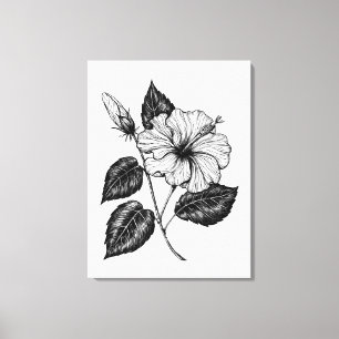 Hibiscus blomma II Canvastryck