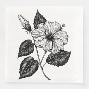 Hibiscus blomma II Pappersservett
