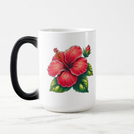 Hibiscus-blomman Large Morphing Magisk Mugg