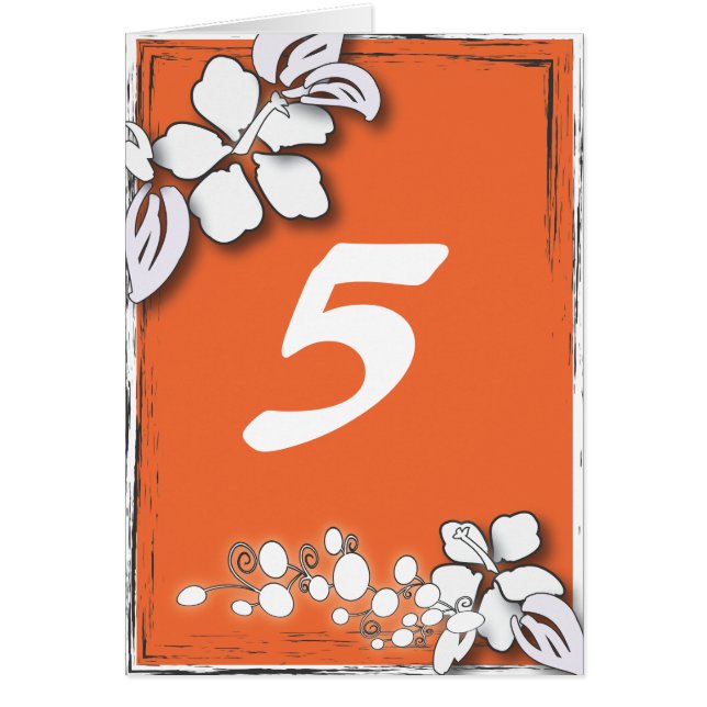 Hibiscus-blomman Tropical Beach Hawaiian Bröllop OBS Kort (Framsidan)