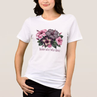 Hibiscus Blommig Grafisk T-Shirt 