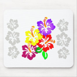 Hibiscus Blommigt Mousepad Musmatta