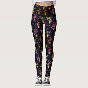 Hibiscus Blommigt på Visning Leggings