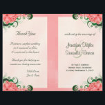 Hibiscus Blommigt Rosa Bröllopsprogram Templates<br><div class="desc">© Sunny Mars Designs - Blommigt Hibiscus: Rosa på Ljusa rosa dubbelblinda Bröllopsprogram - Modern,  elegant,  klassy,  trendig,  chic anpassade-uppfälld bröllopsprogram-häftmall med en fantastisk,  söt rosa snabbt blommigt tropisk hibiscus-design.</div>
