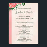 Hibiscus Blommigt Rosa Bröllopsprogram Templates Program<br><div class="desc">© Sunny Mars Design - Blommigt Hibiscus: Rosa på Ljusa rosa Bröllopsprogram - Modern,  elegant,  klass,  trendig,  anpassade av chic med en vacker bild av en fantastisk,  bröllopsprogram söt med snabb rosa tropiska hibiscus.</div>