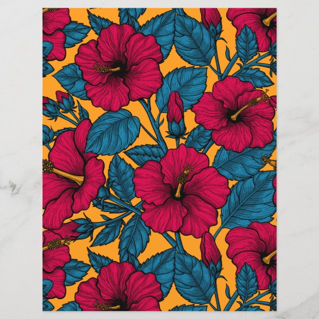 Hibiscus blommor (Framsida)