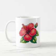 Hibiscus-blommor, klassisk keramik