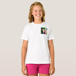 Hibiscus-blommor med 2 tigerbastant-Mörk T-Shirt