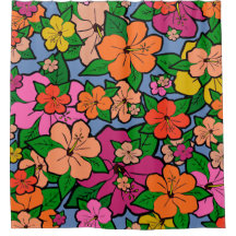 Hibiscus-blommor med flera färgader - skåra