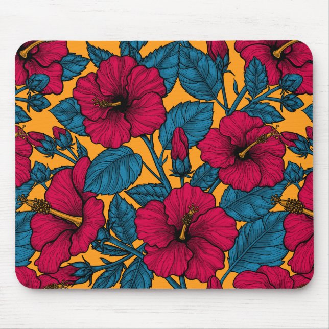 Hibiscus blommor musmatta (Framsidan)