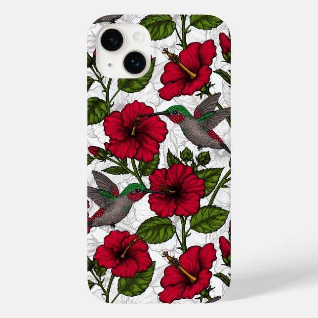 Hibiscus-blommor och hummingfåglar (Baksida)