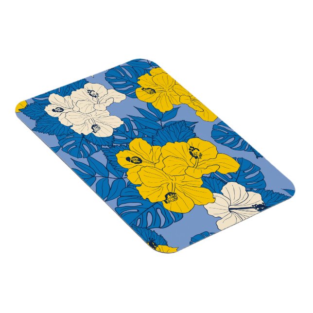 Hibiscus-blommor och löv magnet (Högersidan)