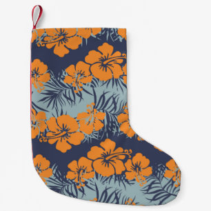 Hibiscus blommor, sömlösa mönster,Vintage blomm Liten Julstrumpa