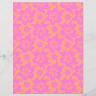 Hibiscus Blomrosa och orangefärgade papper