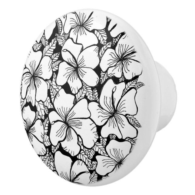 Hibiscus Ceramic Knob Knopp (Höger)
