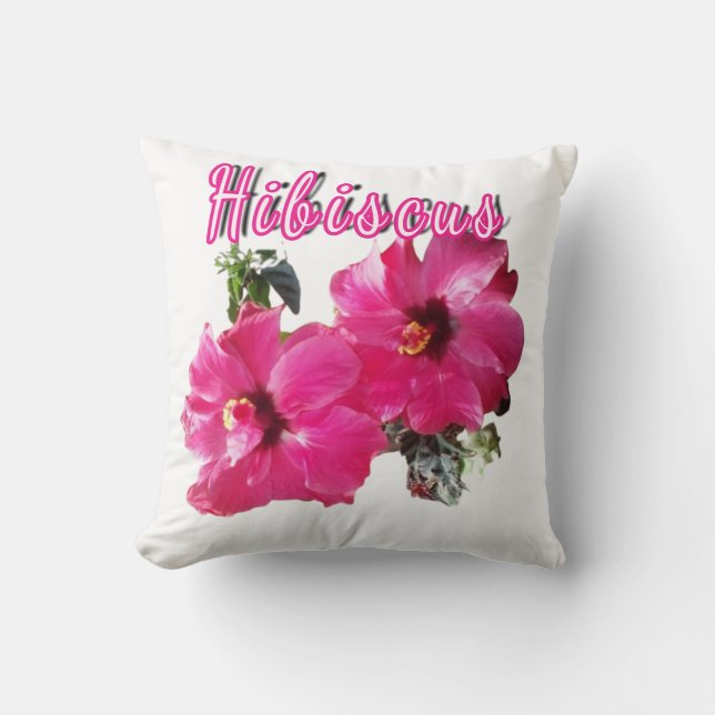 Hibiscus dekorativ kudde (Framsida)