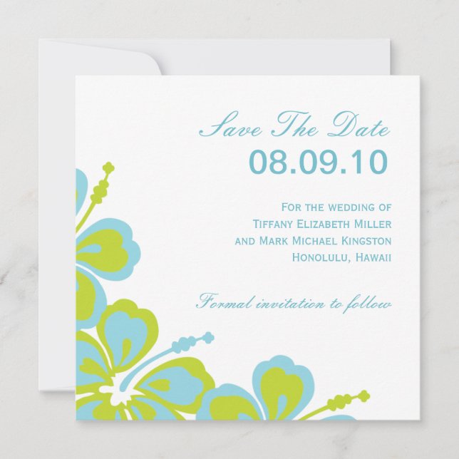 Hibiscus Delight, Save the Date, 08.09.10, for ... Spara Datumet (Framsida)