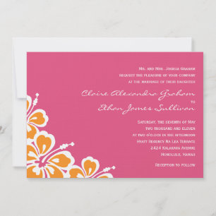 Hibiscus Delight Wedding bjudande - Azalea - Inbjudningar