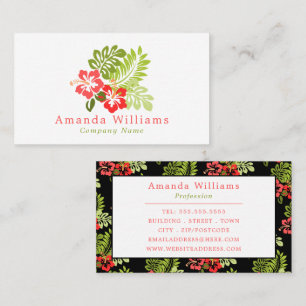 Hibiscus Design, Blommigt Visitkort