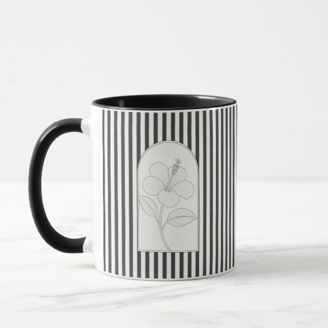 Hibiscus Elegant Flower Botanical Mugg (Vänster)