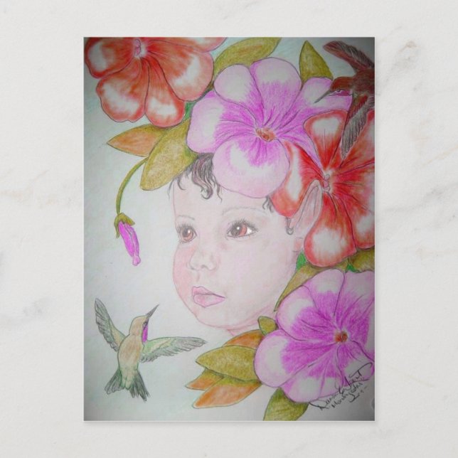 Hibiscus Fairy (2) Vykort (Framsida)