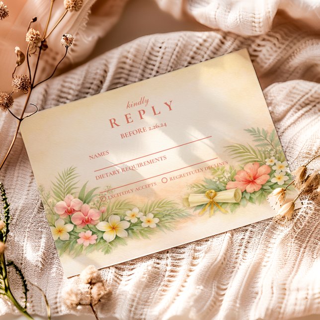 Hibiscus Floral Graduation Party OSA Kort (Skapare uppladdad)