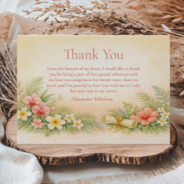 Hibiscus Floral Graduation Party Tack Kort