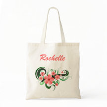 Hibiscus Florist Flower Blommigt Budget Tote Bag