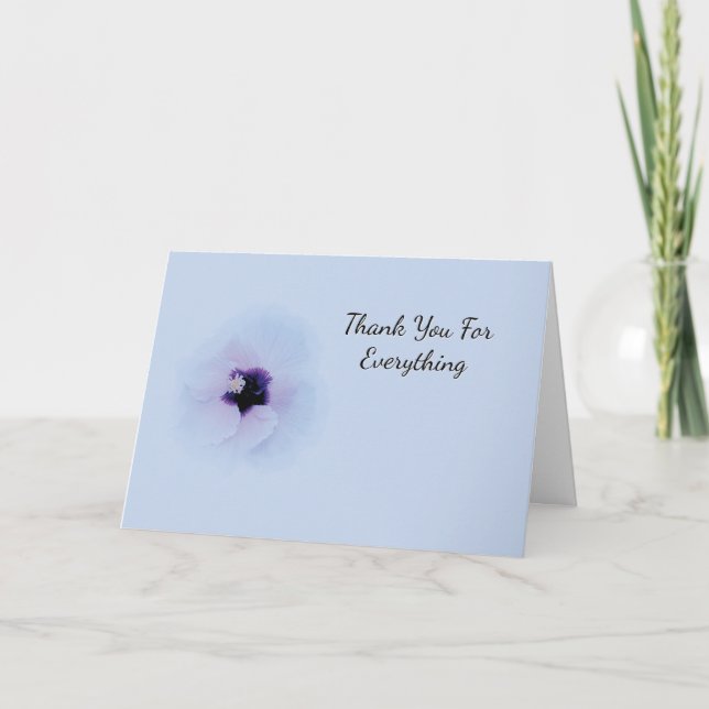 Hibiscus Flower Blue - Bakgrundsdesign Tack Kort (Framsida)