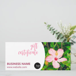 HIBISCUS FLOWER BUSINESS OWN LOGOTYP GIFT CERTIFIC