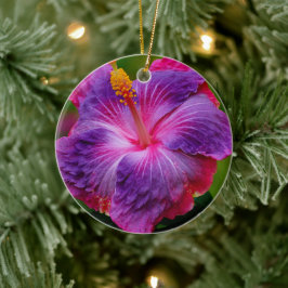 Hibiscus Flower Ceramic Ornament
