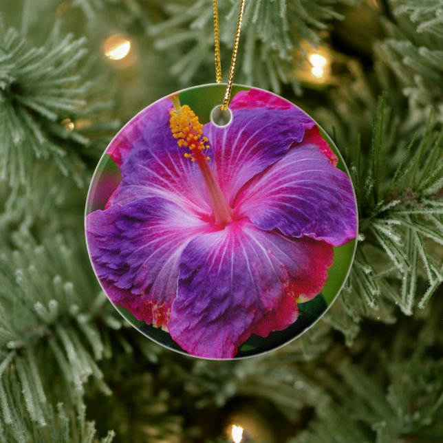 Hibiscus Flower Ceramic Ornament (Träd)