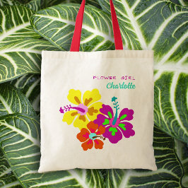 Hibiscus Flower Girl Brudens sida Personlig Tygkasse