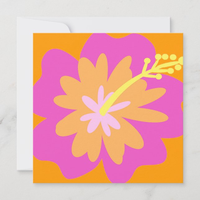 Hibiscus Flower-inbjudan Inbjudningar (Framsida)