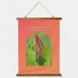 Hibiscus Flower med dryga droppar och bibelverse