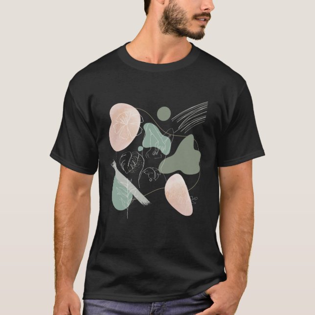 Hibiscus Flower Minimalistic Women's Abstrakt Boho T Shirt (Framsida)