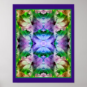 Hibiscus Flower Multiplied Abstrakt Poster
