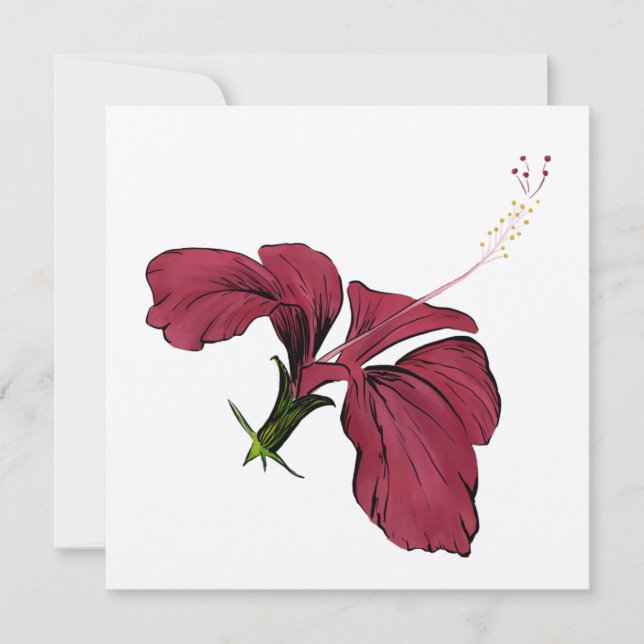 Hibiscus Flower Note-kort Anteckningskort (Framsida)