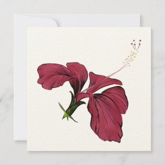 Hibiscus Flower Note-kort Anteckningskort