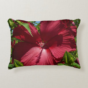 Hibiscus Flower och Blå himmel Prydnadskudde