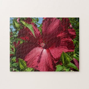 Hibiscus Flower och Blå himmel Pussel
