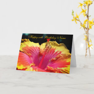 Hibiscus Flower Personlig Birthday Kort