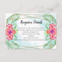 Hibiscus Flower Watercolor Beach-hölje Tilläggskort