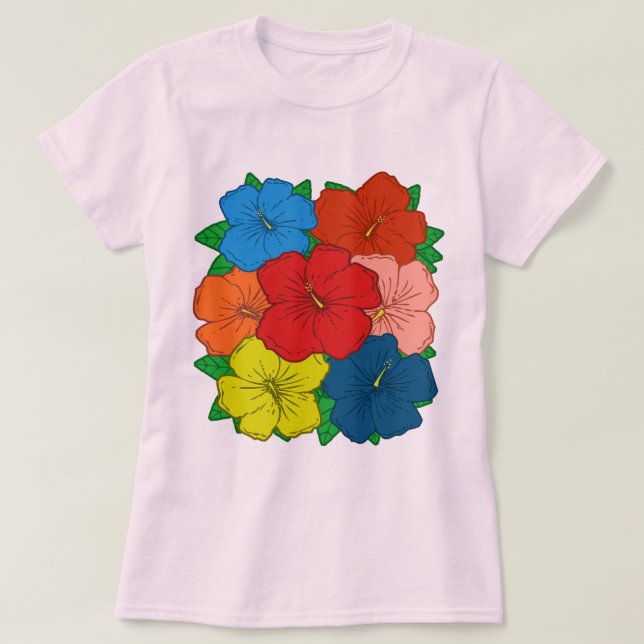Hibiscus Flowers #7 T Shirt (Design framsida)