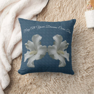 Hibiscus Flowers Dreams Kom True Inspirational Kudde