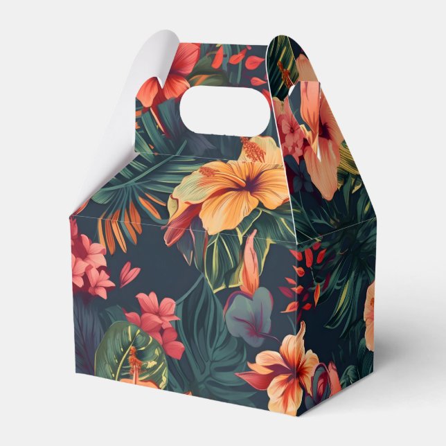 Hibiscus Flowers, ett tropiskt Blommönster Presentaskar (Framsidan Sidan)