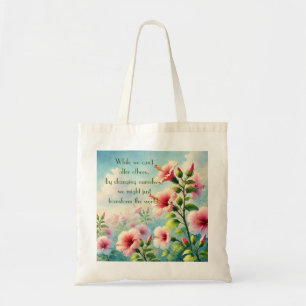 Hibiscus Flowers & Quote Tygkasse